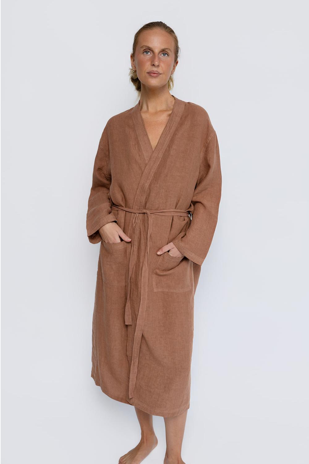 Fundamental Linen Robe - Clay