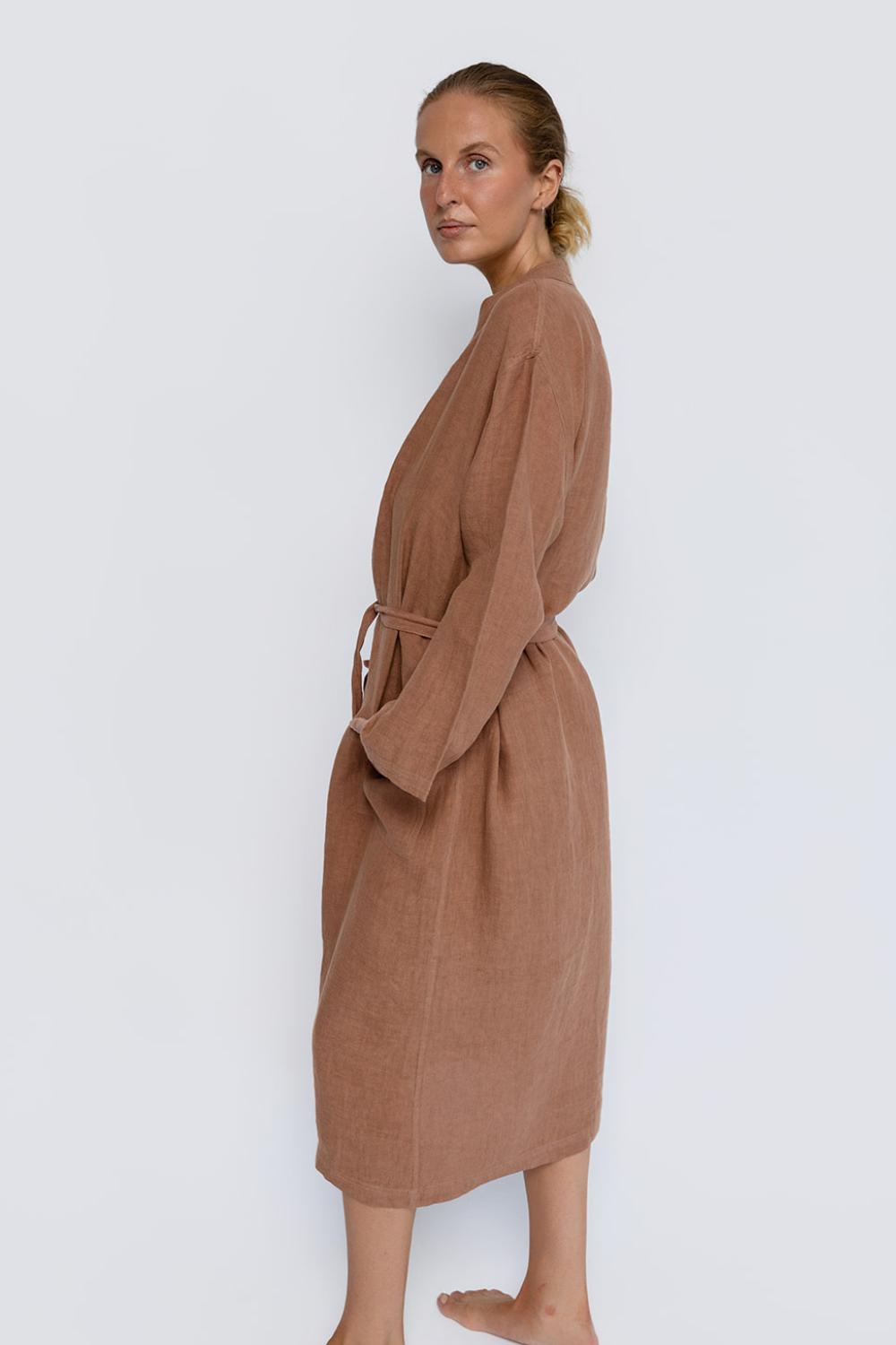 Fundamental Linen Robe - Clay