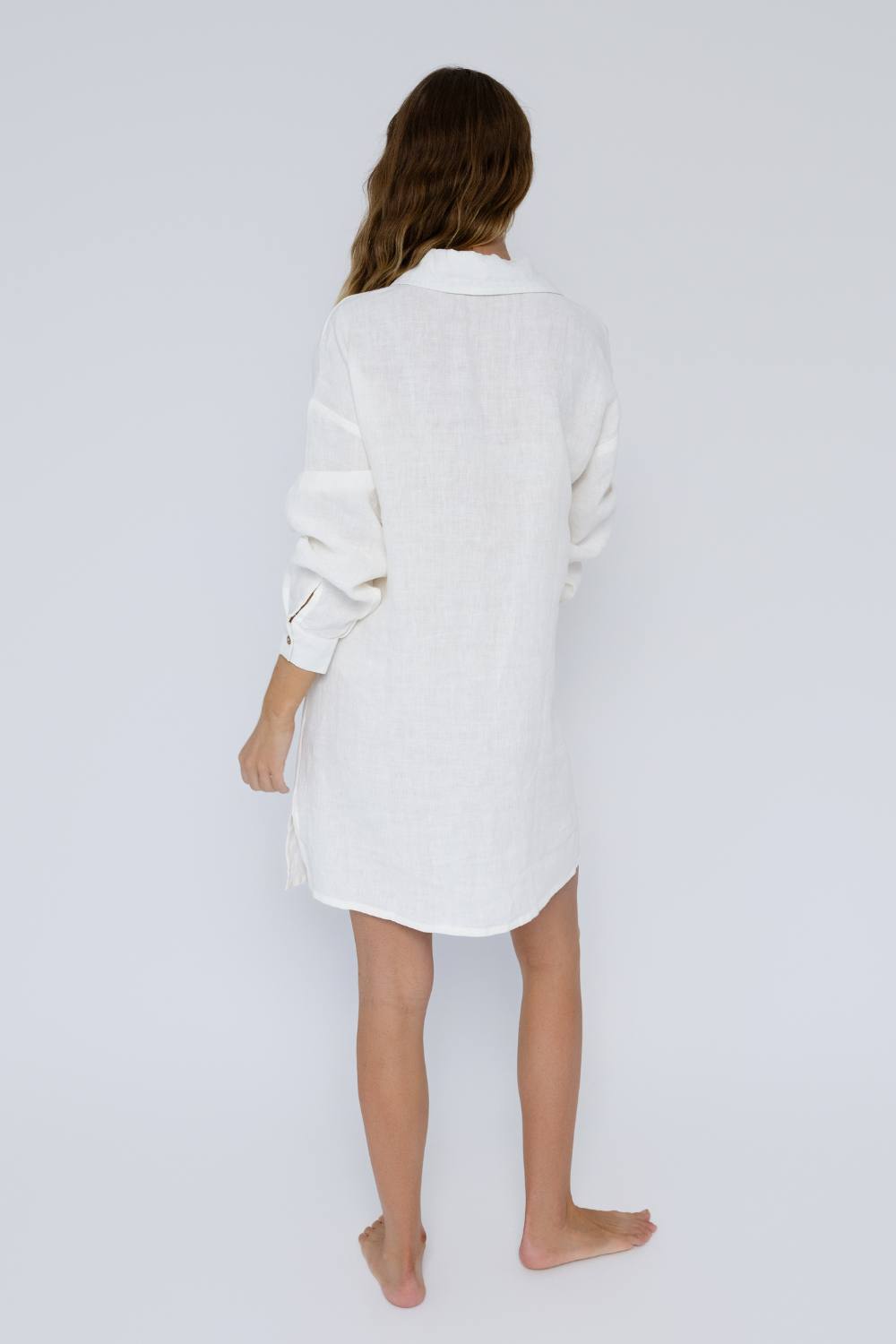 Fundamental Linen Shift Dress - Off White