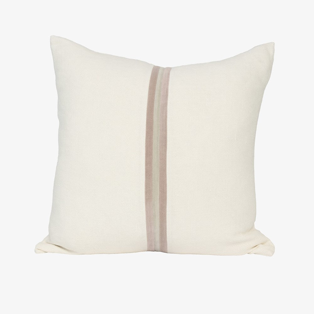 Ribbon Cushion - White/Lilac/Putty