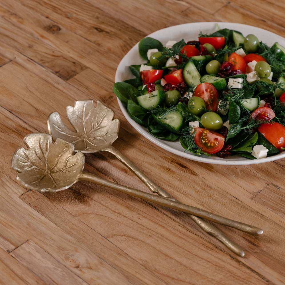 Brasserie Salad Servers - Champagne Gold