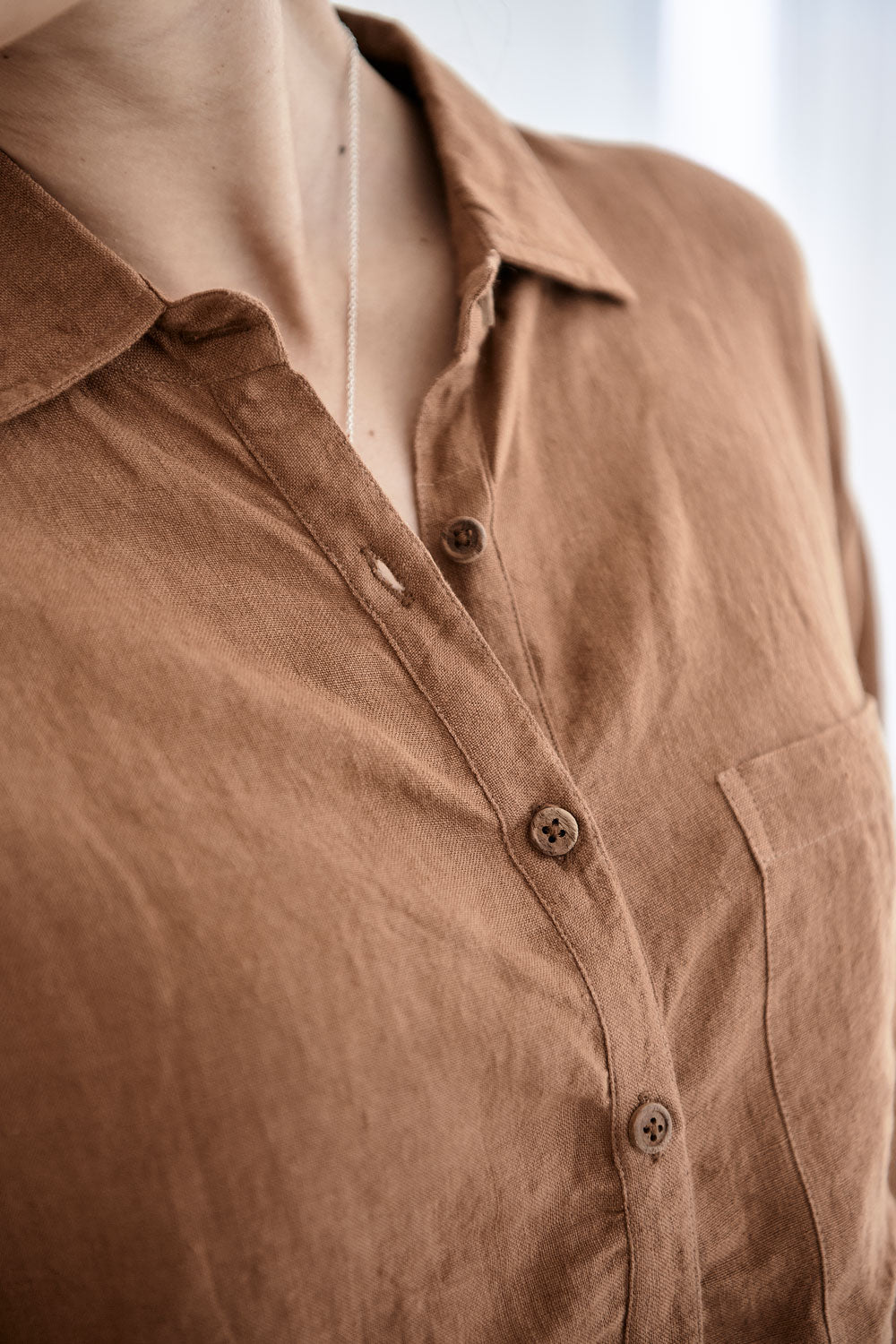 Fundamental Linen Shirt - Nutmeg 