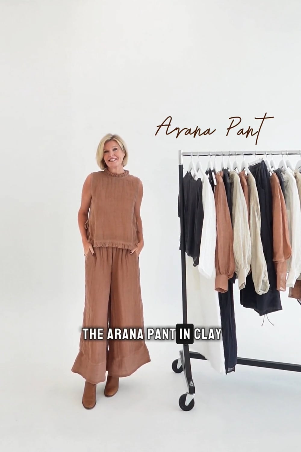 Arana Linen Pant - Midnight - Eadie Lifestyle
