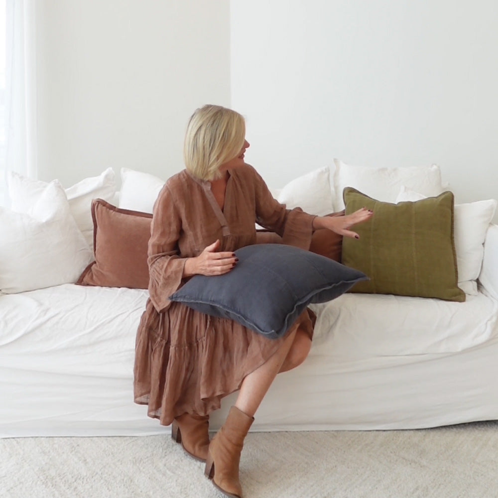Luca Linen Cushion® - Midnight - Eadie Lifestyle