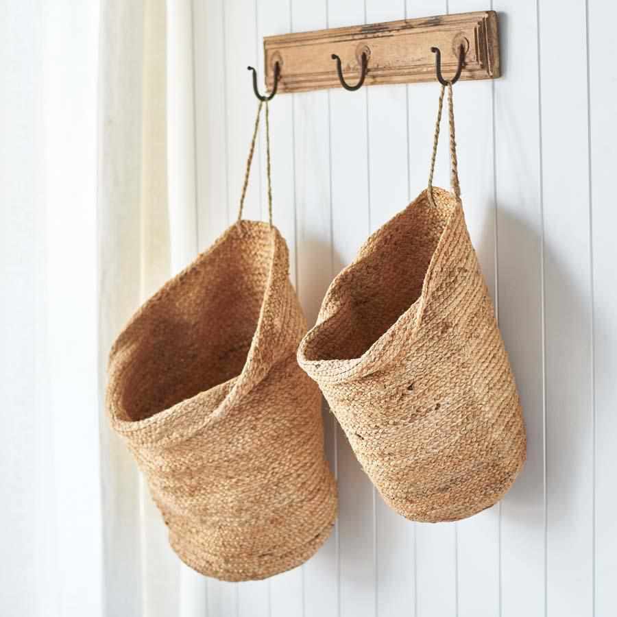 Artisan Handwoven Hanging Sacks - Natural Jute - Eadie Lifestyle