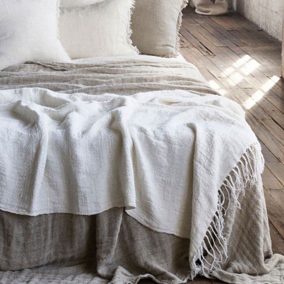 Bedouin Linen Bedcover - Natural - Eadie Lifestyle