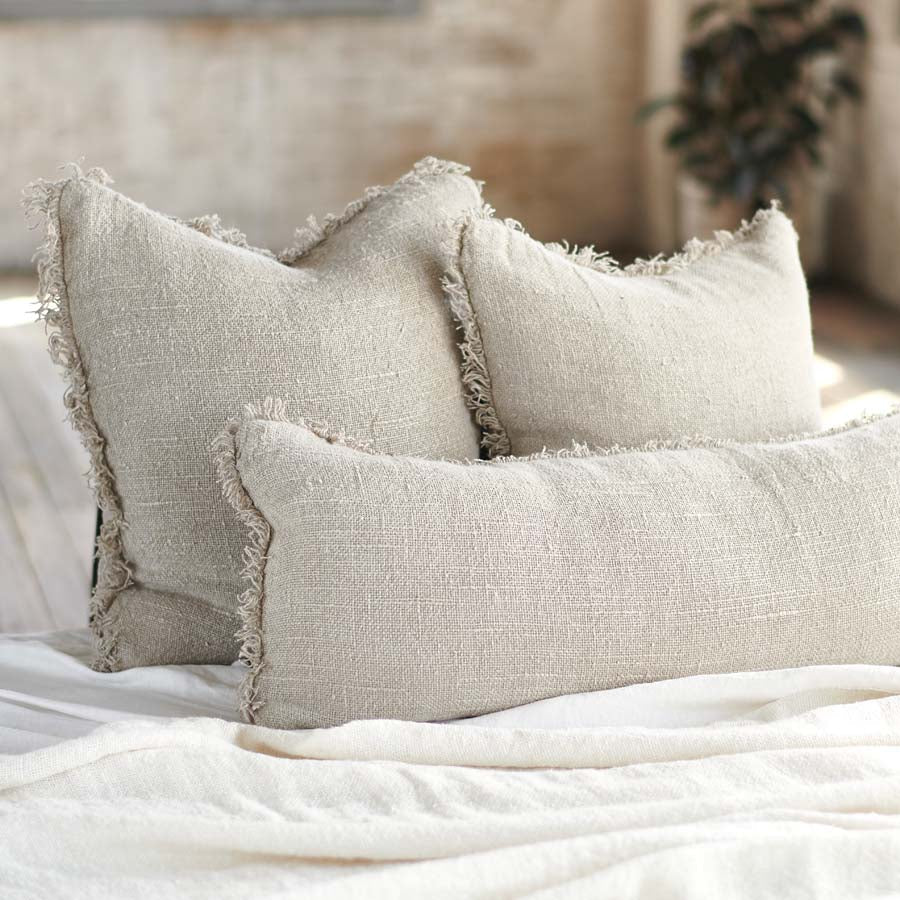 Bedouin Linen Cushion - Natural - Eadie Lifestyle