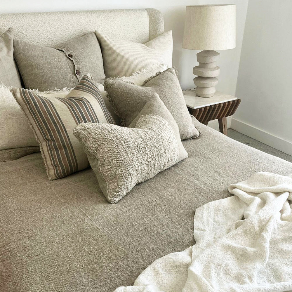 Bedouin Linen Cushion - Natural - Eadie Lifestyle