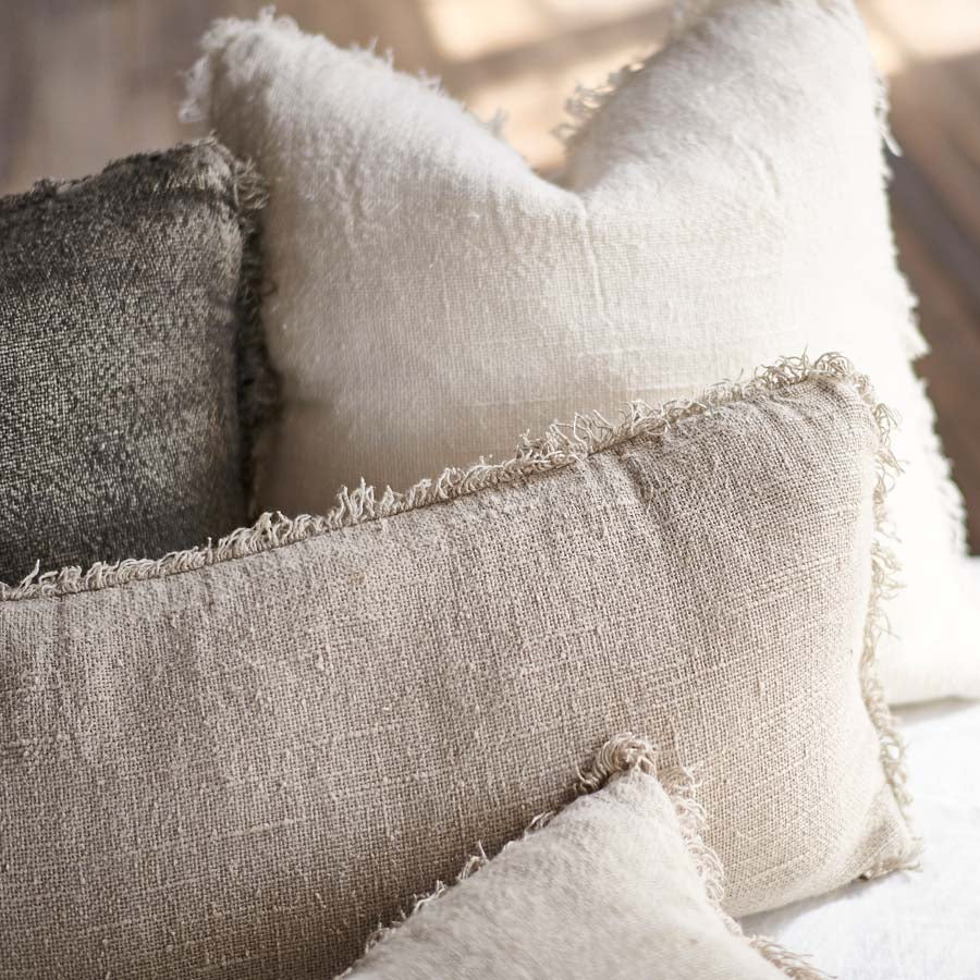 Bedouin Linen Cushion - Natural - Eadie Lifestyle