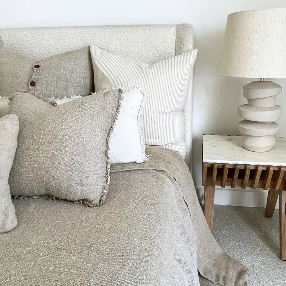 Bedouin Linen Cushion - Natural - Eadie Lifestyle