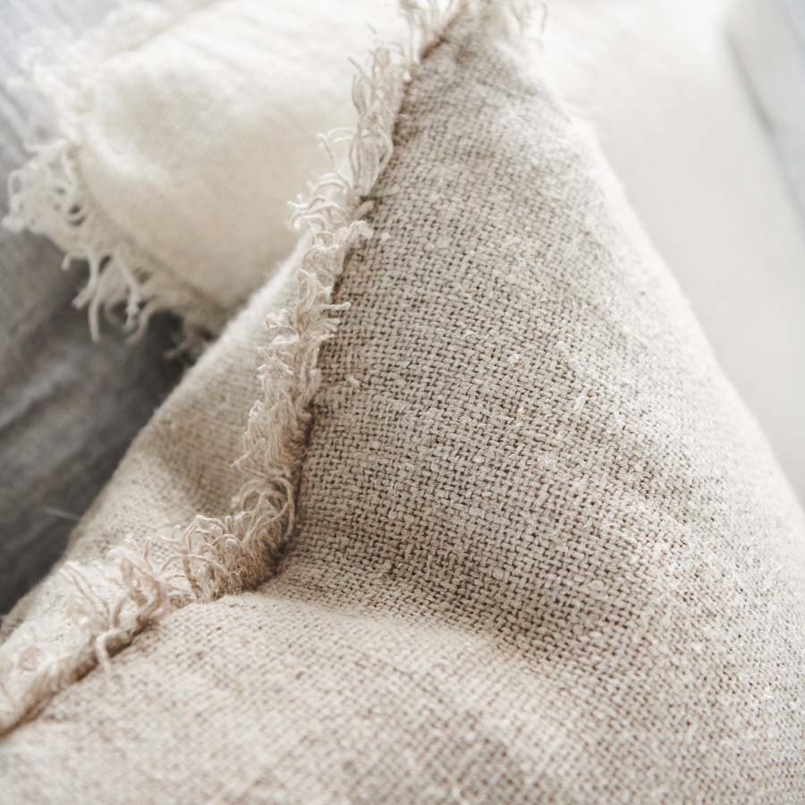 Bedouin Linen Cushion - Natural - Eadie Lifestyle