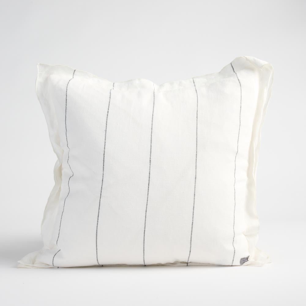 Carter Linen Cushion - Off White w&