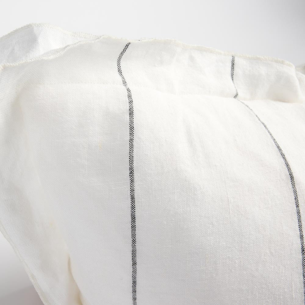 Carter Linen Cushion - Off White w&