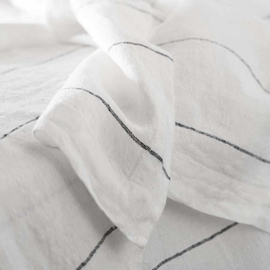 Carter Linen Flat Sheet- White w&