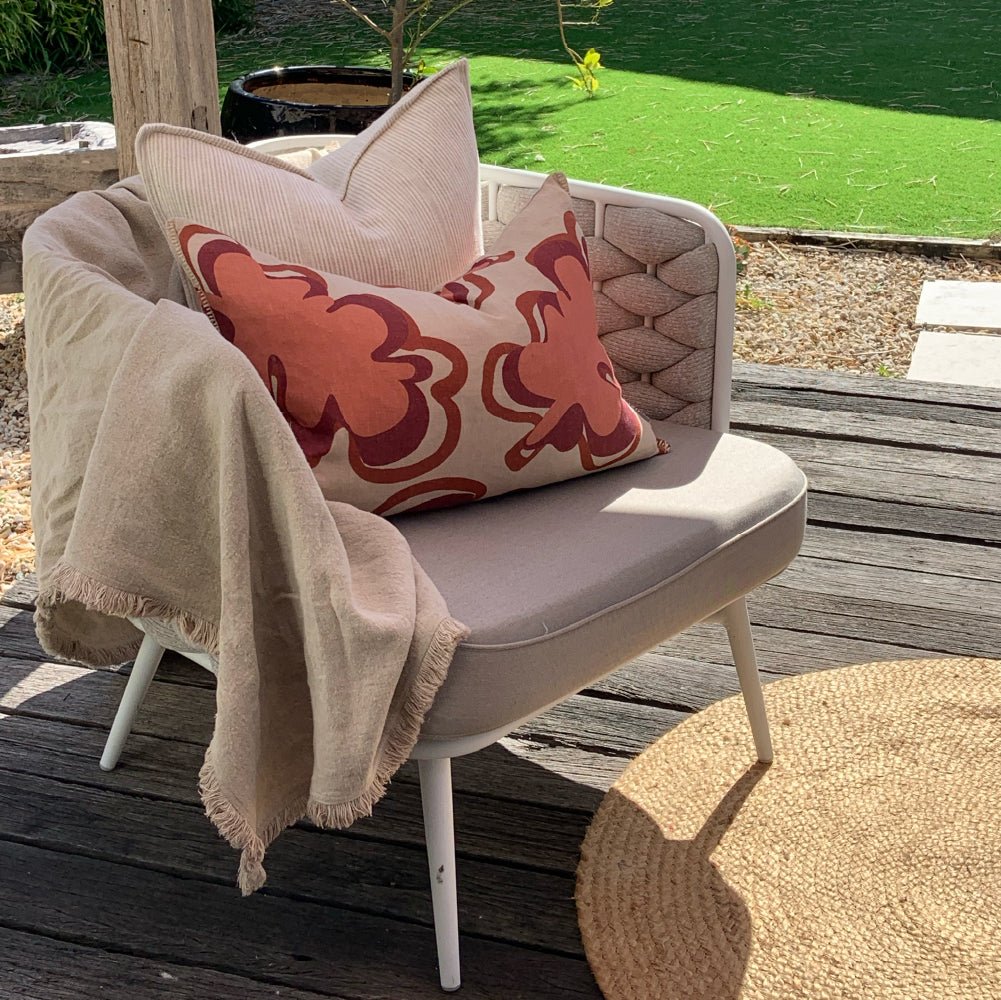 Gidget Natural/Rose Cushion - Eadie Lifestyle
