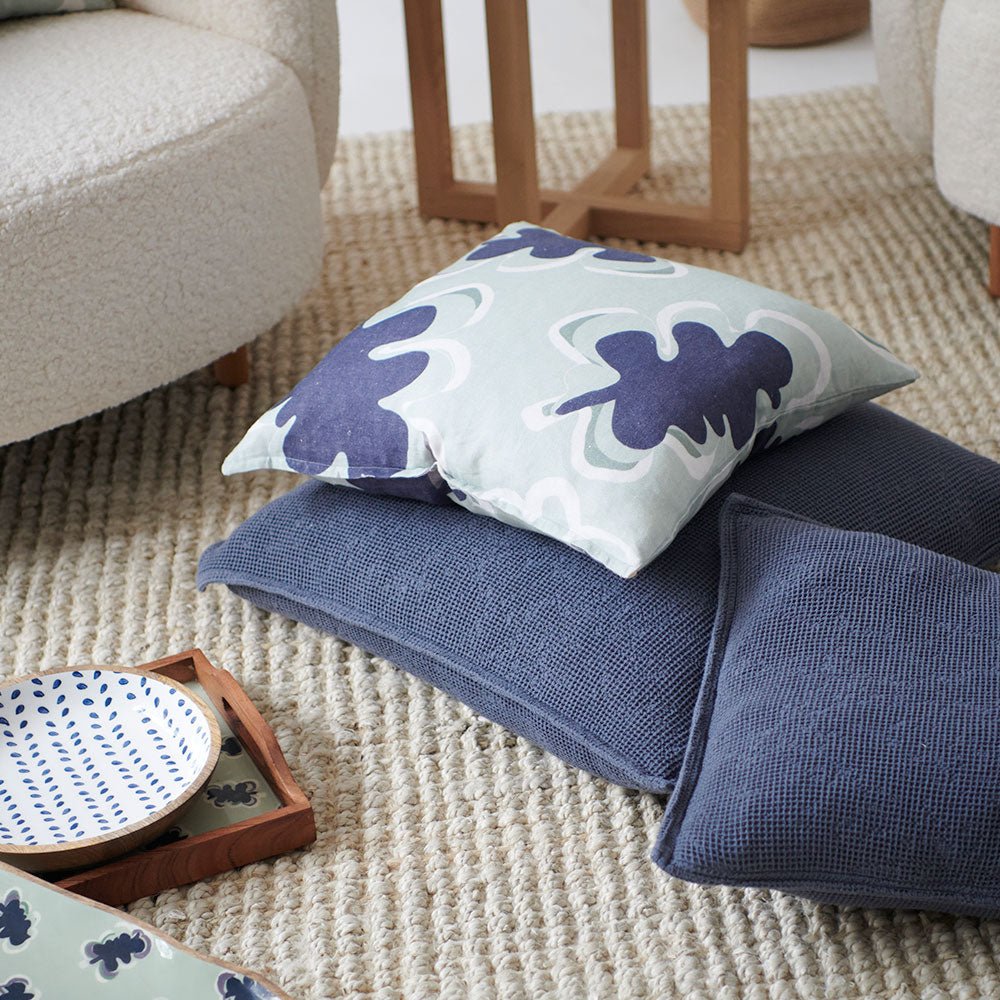 Gidget Sea mist/Navy Cushion - Eadie Lifestyle