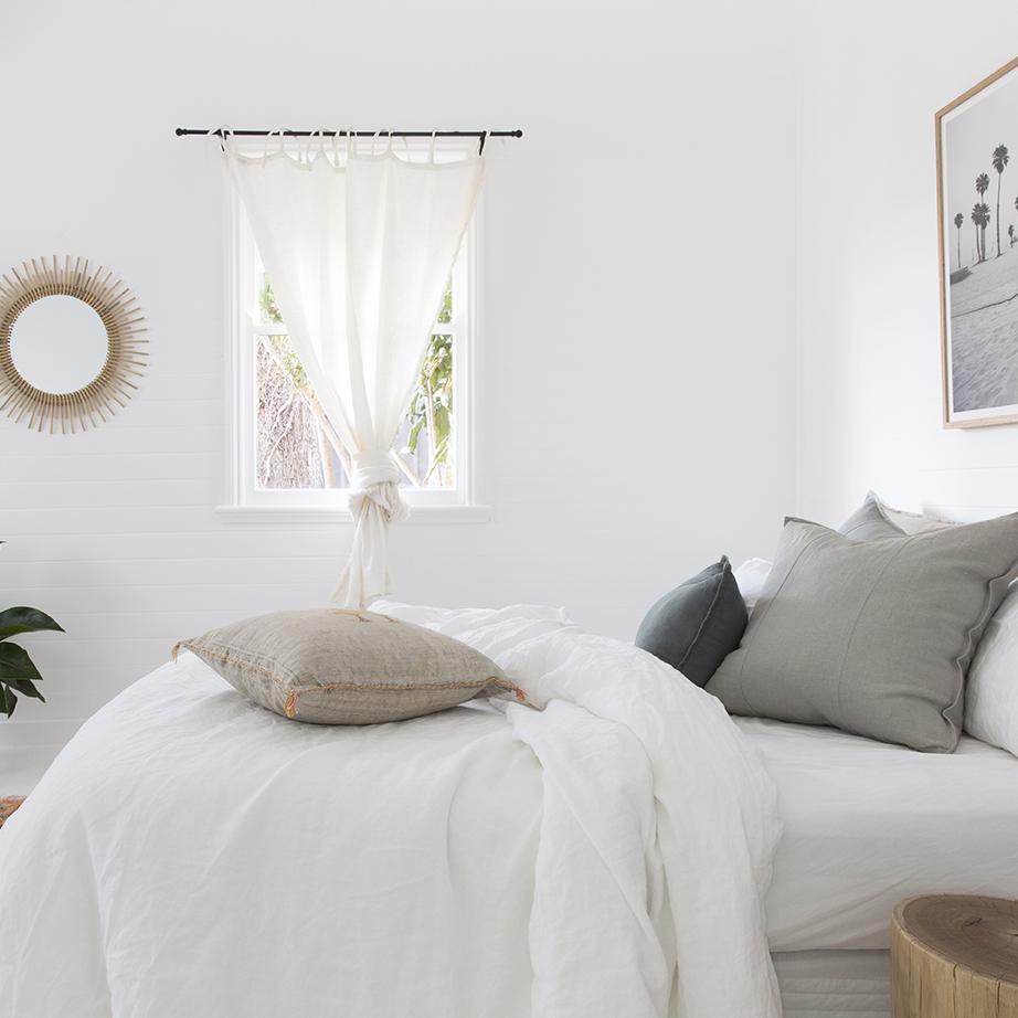 Luca® Boho Linen Curtain - White - Eadie Lifestyle