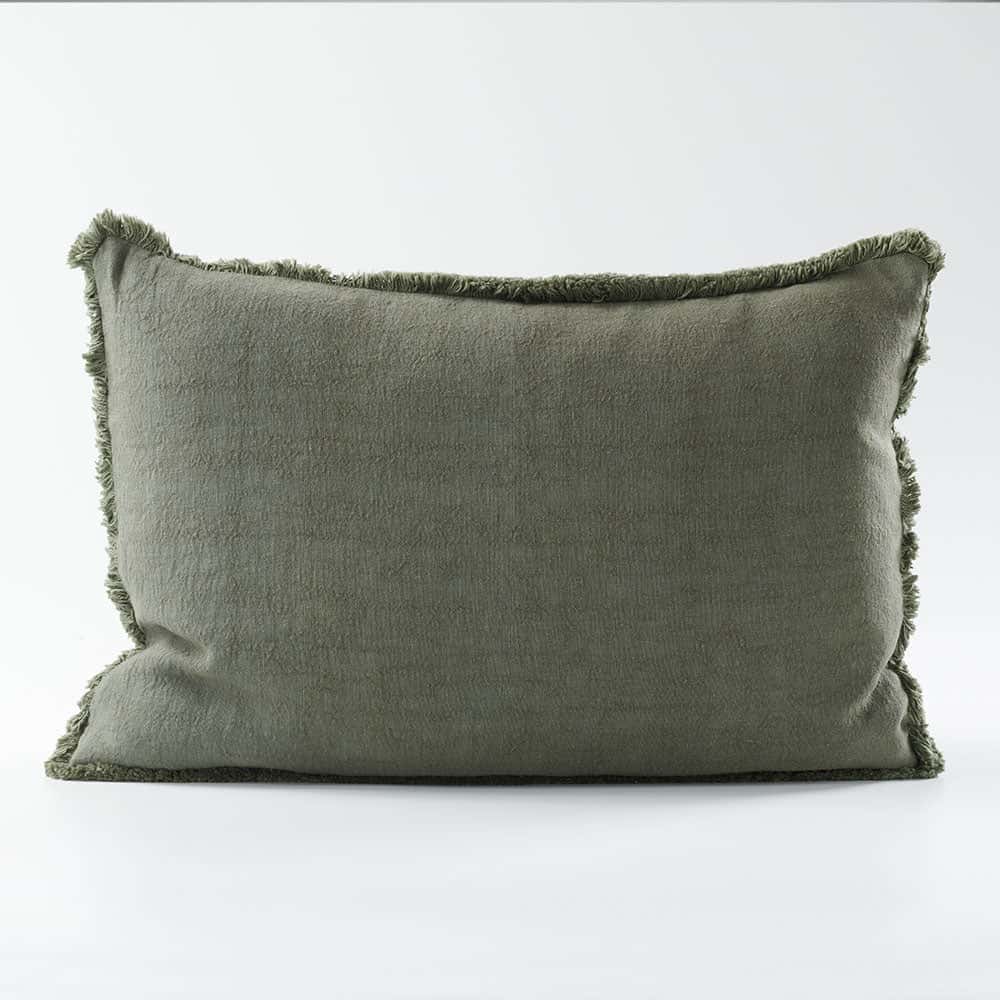 Luca® Boho Linen Cushion - Khaki - Eadie Lifestyle