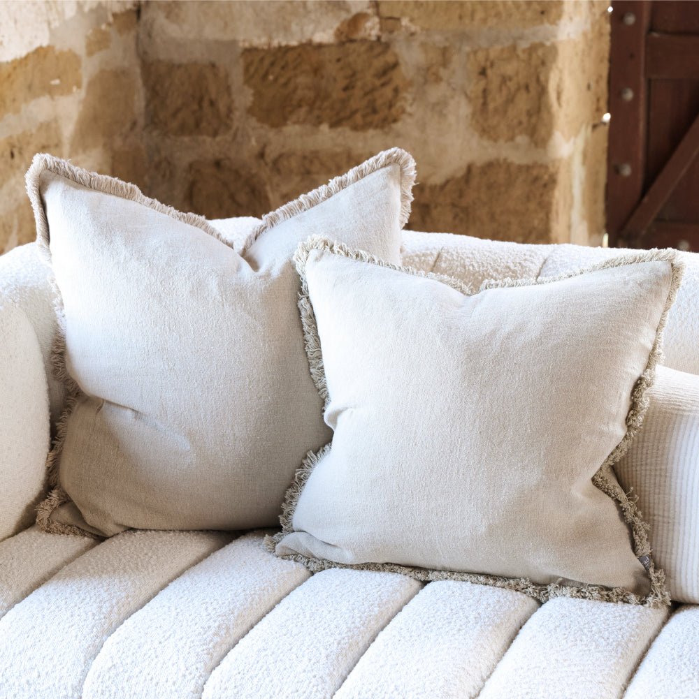 Luca® Boho Linen Cushion - Natural - Eadie Lifestyle