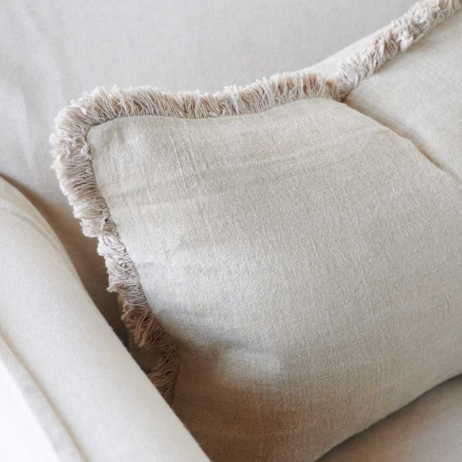 Luca® Boho Linen Cushion - Natural - Eadie Lifestyle