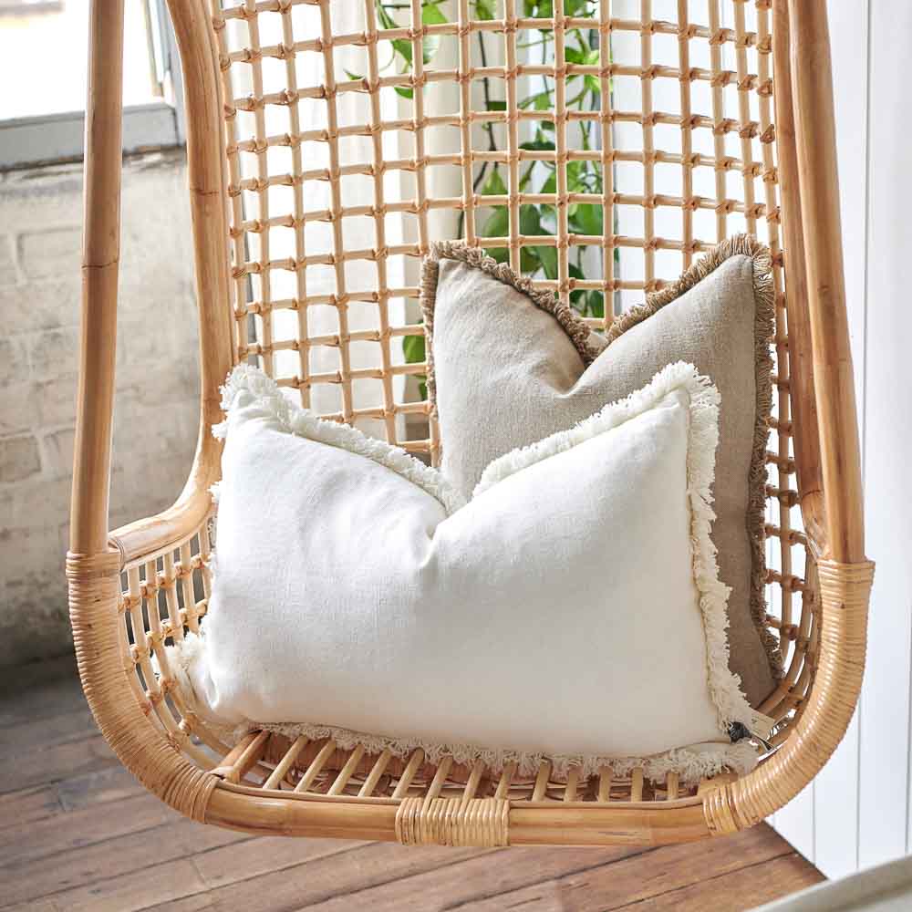 Luca® Boho Linen Cushion - Natural - Eadie Lifestyle