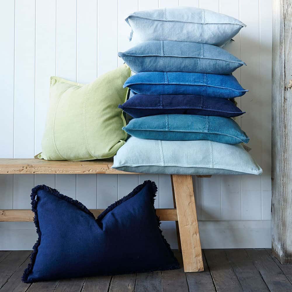 Luca® Boho Linen Cushion - Navy - Eadie Lifestyle