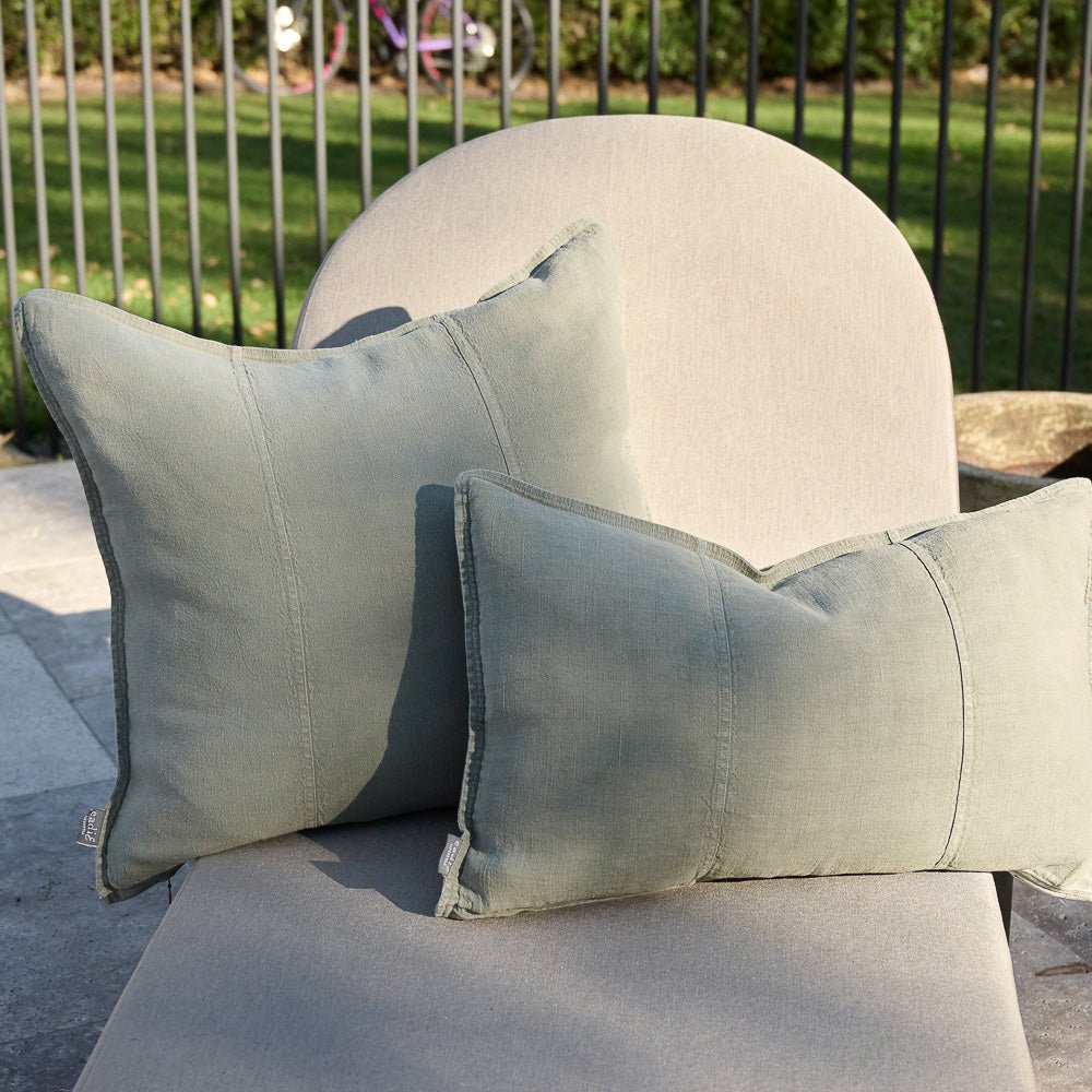 Luca® Outdoor Linen Cushion - Pistachio - Eadie Lifestyle