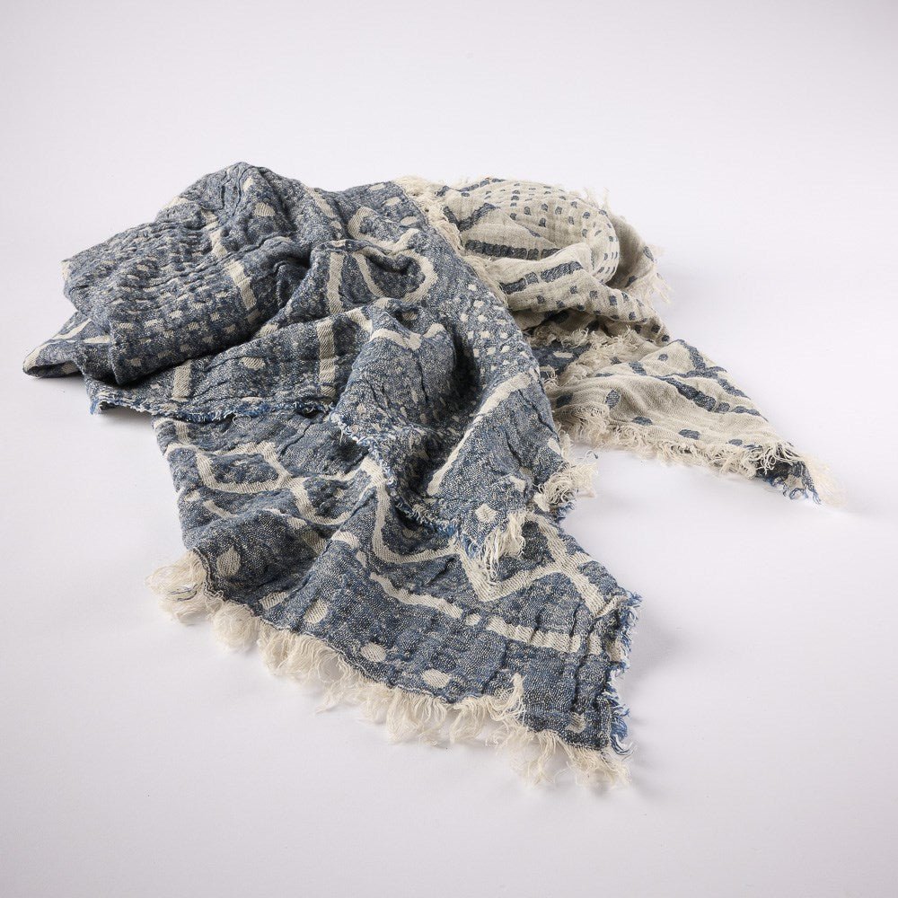 Senza Reversible Throw - Soft Ink/Navy - Eadie Lifestyle