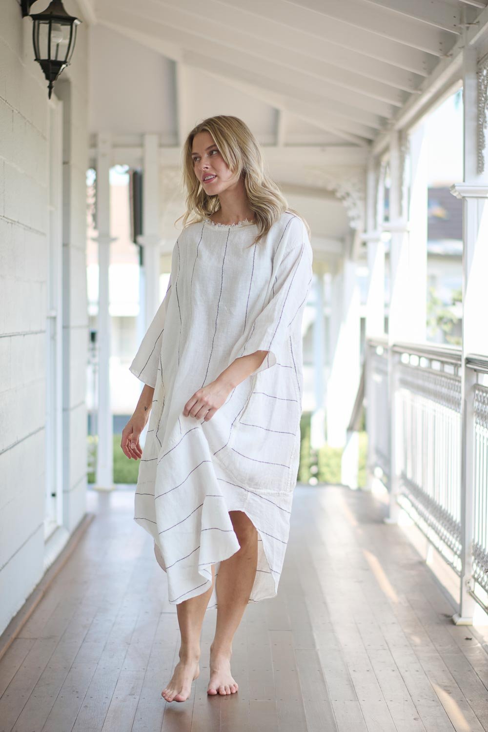 Carter White Linen Dress