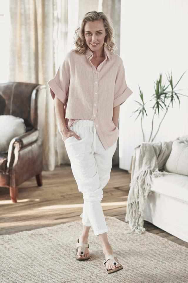 The Linen Lounge Pant - Off White – Eadie Lifestyle