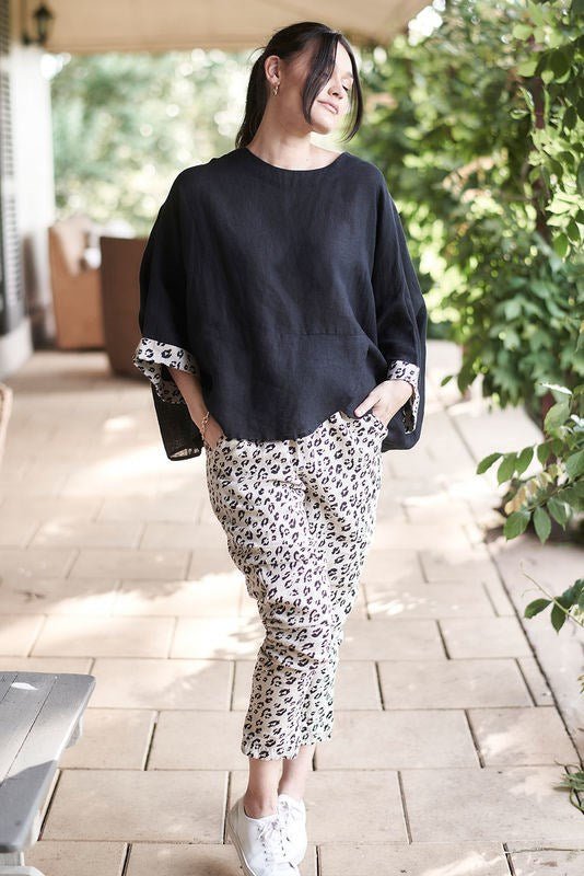 The Lounge Linen Pant - Leopard - Eadie Lifestyle