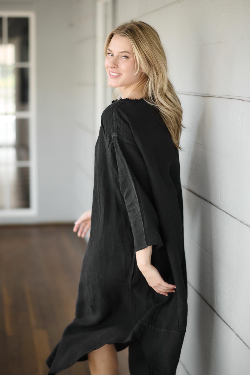 Malle Black Linen Dress