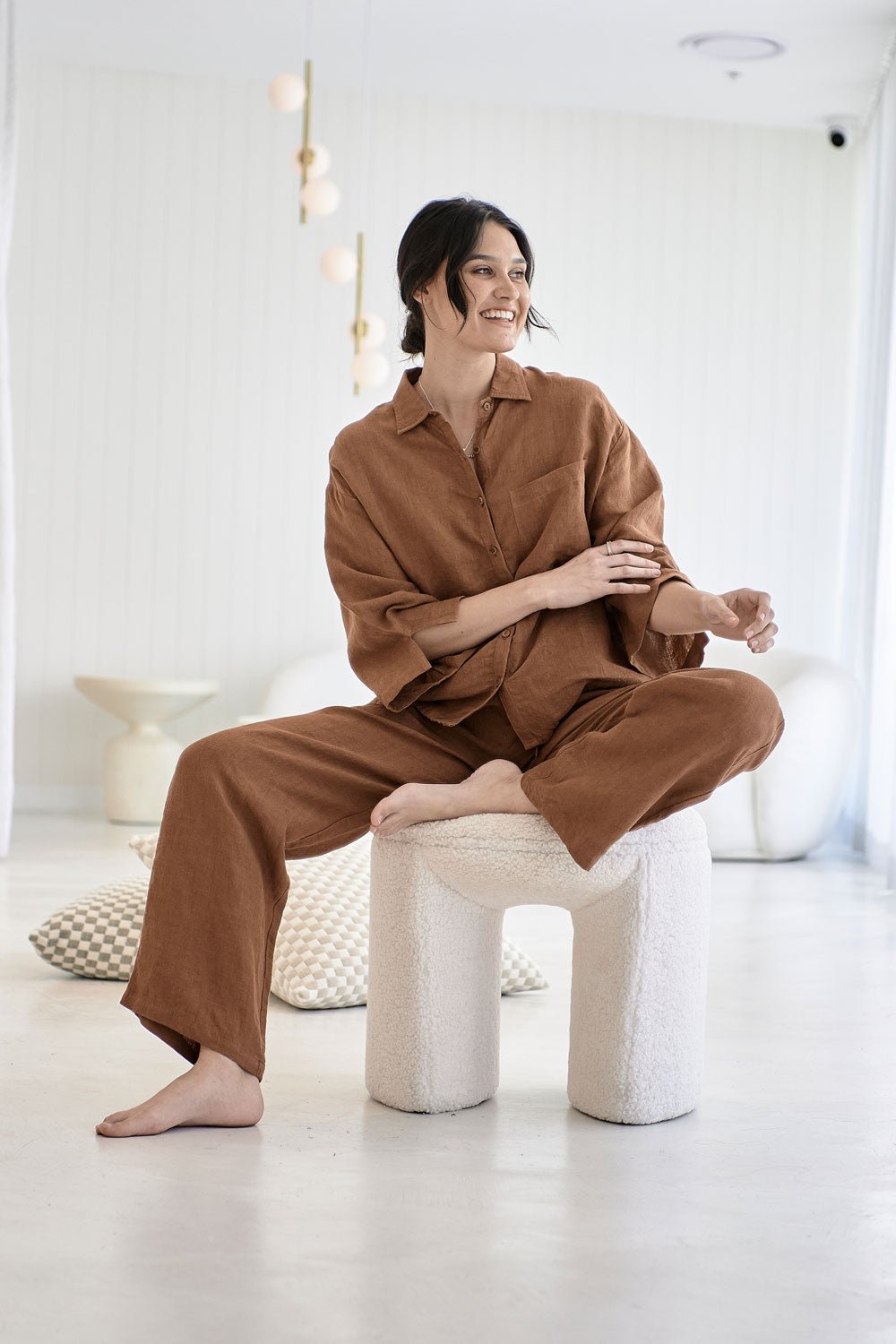 Fundamental Wide Leg Linen Pant - Nutmeg – Eadie Lifestyle