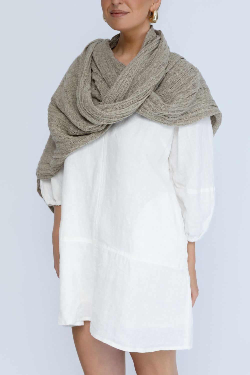 Aira Linen Scarf - Natural
