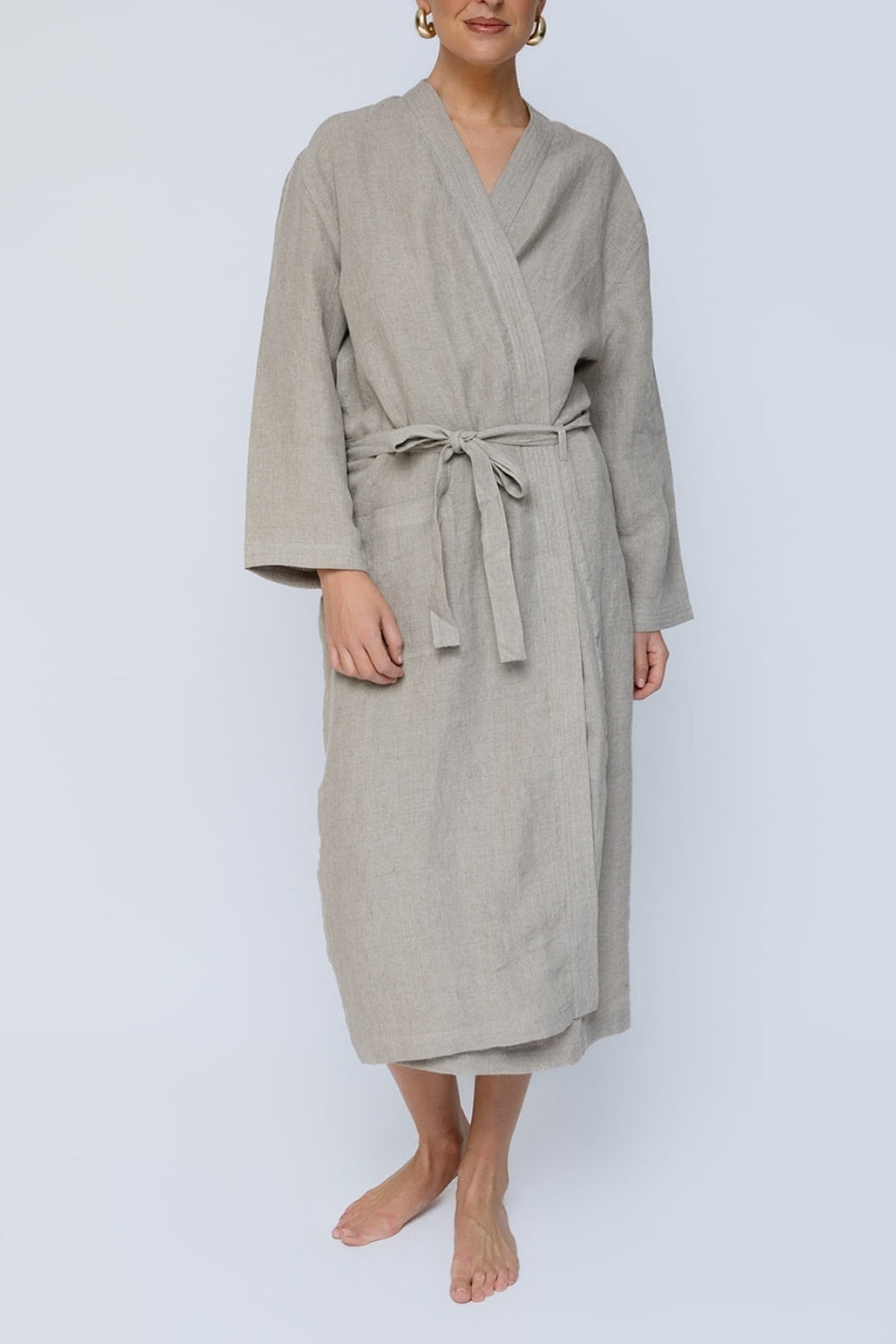 Fundamental Linen Robe - Natural