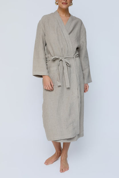 Fundamental Linen Robe - Natural
