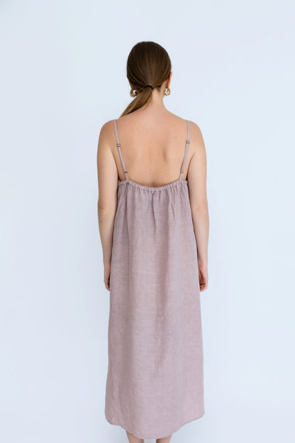 Fundamental Linen Midi - Lilac