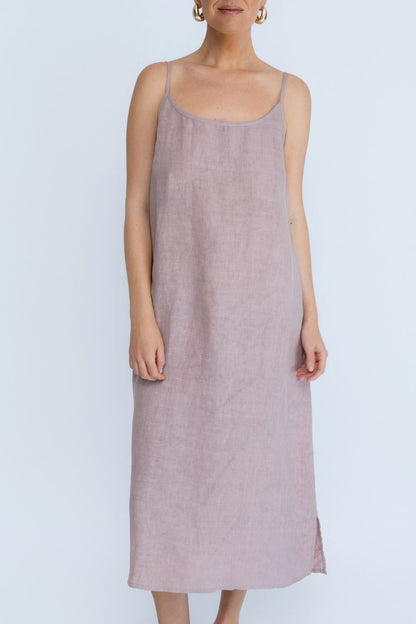 Fundamental Linen Midi - Lilac