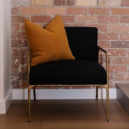 Orion Linen Cushion - Mustard/Mustard