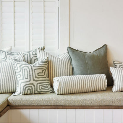 Drift Bolster - White/Pistachio