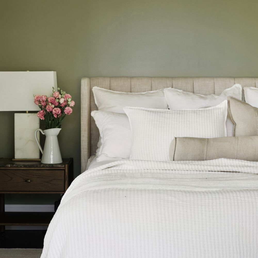 Ease Quilted Bed Cover Set - White/White