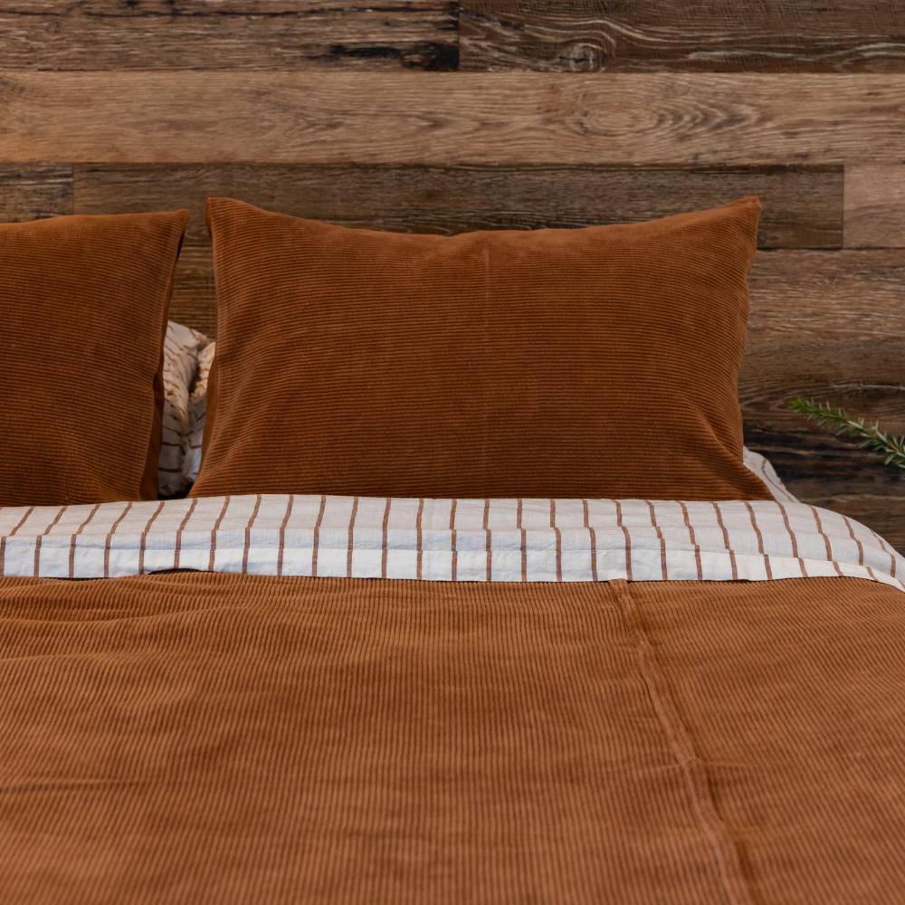 Hudson Pillowcase Set - Nutmeg