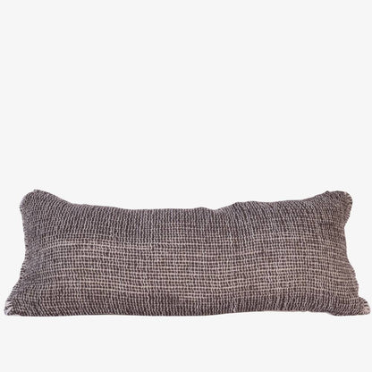 Textured rectangular pillow on a white background