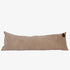 Long rectangular pillow with a textured pattern on a white background