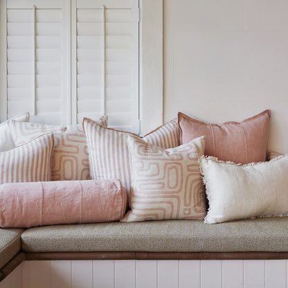 Luca Linen Bolster - Soft Musk