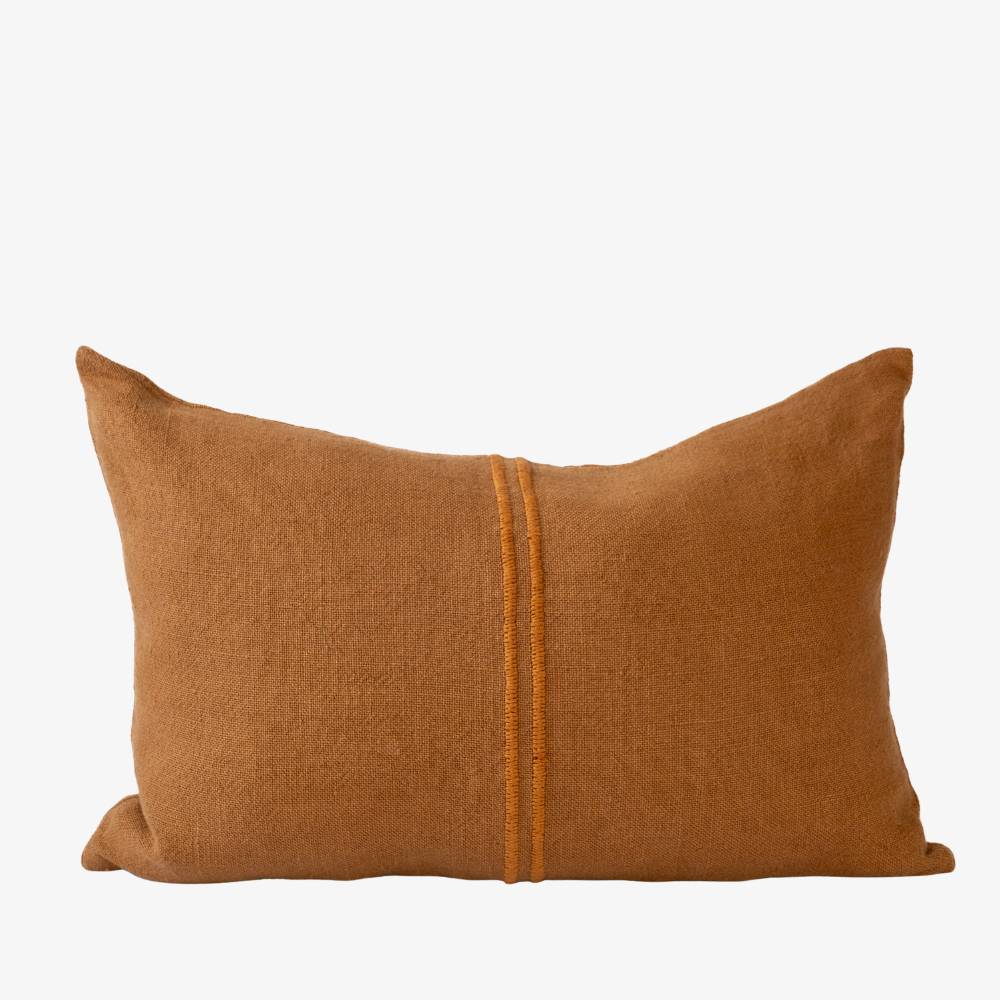 Orion Linen Cushion - Mustard/Mustard