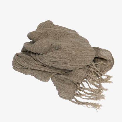 Aira Linen Throw - Natural