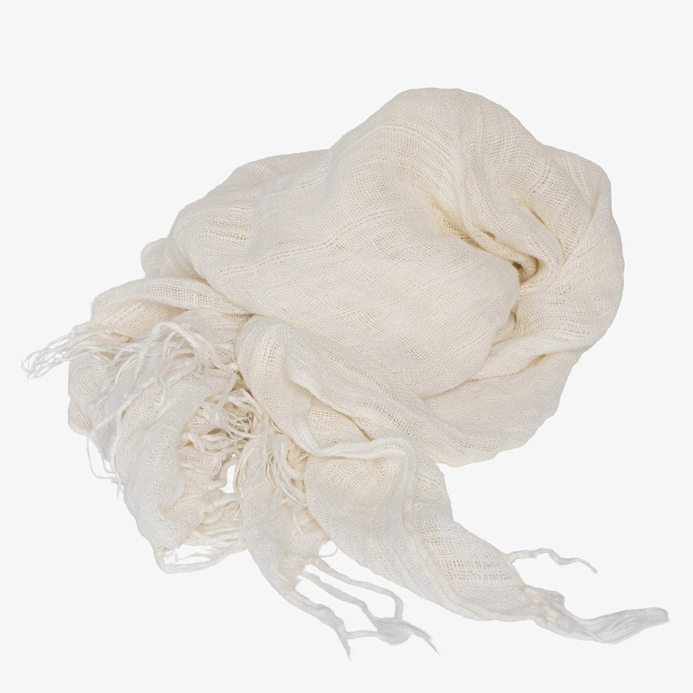Aira Linen Throw - Off White