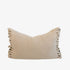 Beige pillow with ruffled edges