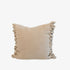 Beige pillow with ruffled edges